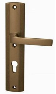 Kování bezpečnostní LINIA PRESTIGE klika/klika 72 mm vložka bronzový elox F4 - Kliky, okenní a dveřní kování, panty Kování dveřní Kování dveřní bezpečnostní