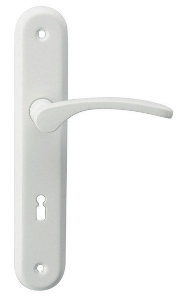 Kování interiérové VIOLA klika/klika 72 mm klíč bílá AL (náhrada RMLAU7KBI) - Kliky, okenní a dveřní kování, panty Kování dveřní Kování dveřní mezip. hliník, bez PÚ