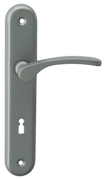 Kování interiérové VIOLA klika/klika 72 mm klíč stříbrná Al - Kliky, okenní a dveřní kování, panty Kování dveřní Kování dveřní mezip. hliník, bez PÚ
