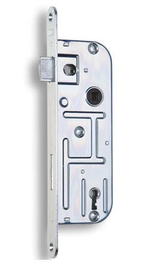 Zámek zadlabací 02-03 dozický klíč, bez převodu, P-L, 90/60, bílý zinek*(804993) - Vložky,zámky,klíče,frézky Zámky zadlabací, přísl. Zámky zadlabací dveřní