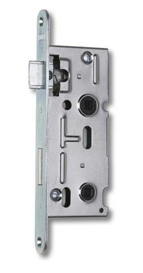 Zámek zadlabací K 111 WC, bez převodu, spodní ořech 6 x 6 mm, P-L, 72/60, bílý zinek*(804981) - Vložky,zámky,klíče,frézky Zámky zadlabací, přísl. Zámky zadlabací dveřní
