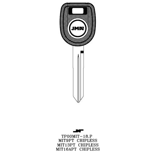 Klíč pro čip TP00MIT-18.P DOPRODEJ - Vložky,zámky,klíče,frézky Klíče pro čip