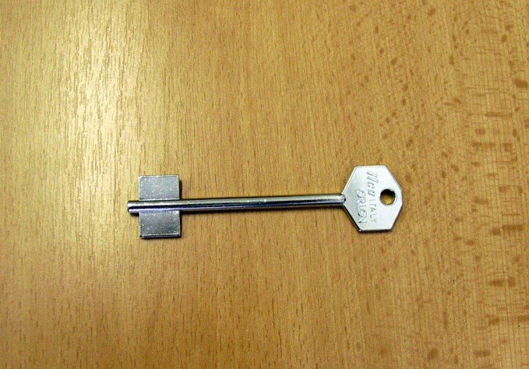 Klíč trezorový PT 5M/3PO/POL - Vložky,zámky,klíče,frézky Klíče odlitky Klíče trezorové