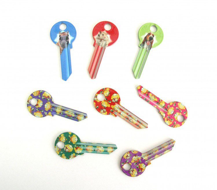 Klíč bar.FANCY 11X - Vložky,zámky,klíče,frézky Klíče odlitky Klíče cylindrické barevné