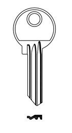Klíč FBA 21/11/38 modrý - Vložky,zámky,klíče,frézky Klíče odlitky Klíče cylindrické barevné