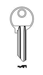Klíč FBA 47/X11/11N modrý - Vložky,zámky,klíče,frézky Klíče odlitky Klíče cylindrické barevné