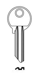 Klíč FBA 48/22 modrý - Vložky,zámky,klíče,frézky Klíče odlitky Klíče cylindrické barevné