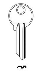 Klíč FBA 50/23 fialový DOPRODEJ - Vložky,zámky,klíče,frézky Klíče odlitky Klíče cylindrické barevné
