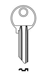 Klíč FBA 54/32 modrý - Vložky,zámky,klíče,frézky Klíče odlitky Klíče cylindrické barevné