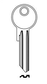 Klíč FBA 81/22R1 modrý - Vložky,zámky,klíče,frézky Klíče odlitky Klíče cylindrické barevné