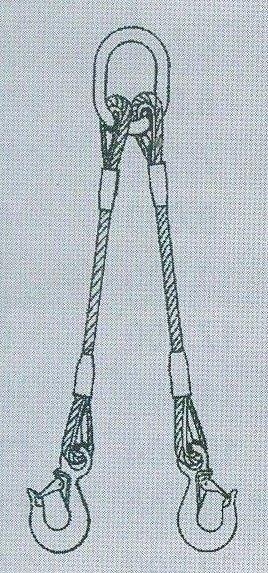 2 - hák lanový, průměr 10 mm, délka 2 m - Zavírače, zvedací a vázací technika Vázací technika Smyčky zvedací