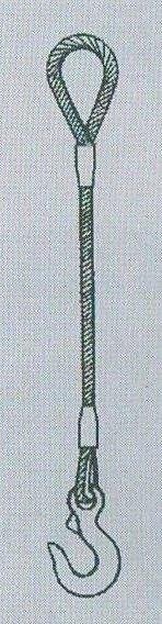 Oko - hák lanový, průměr 10 mm, délka 1 m - Zavírače, zvedací a vázací technika Vázací technika Řetězy zvedací