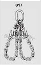4-závěs řetěz.pr.10mm,dl.3m,typ 817 - Zavírače, zvedací a vázací technika Vázací technika Smyčky zvedací