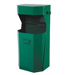 Koš odpadkový s popelníkem 50 l zelený - Vybavení pro dům a domácnost Koše odpadkové, na prádlo, nákupní