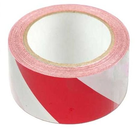 Páska výstražná 80 mmx100 m,0,050 mm červeno-bílá - Vybavení pro dům a domácnost Pásky lepící, maskovací, izolační