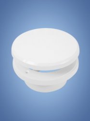 Ventil talířový s regulací prům.100 mm bílá - Vybavení pro dům a domácnost Stavební prvky Mřížky větrací