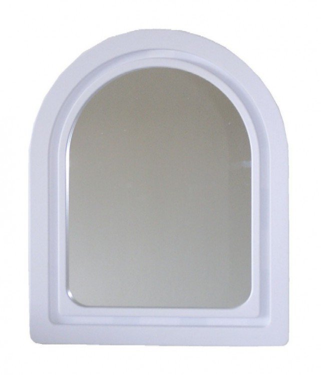 Zrcadlo Podkova velká 485x400 mm bílá - Vybavení pro dům a domácnost Doplňky a pomůcky kuchyňské, bytové