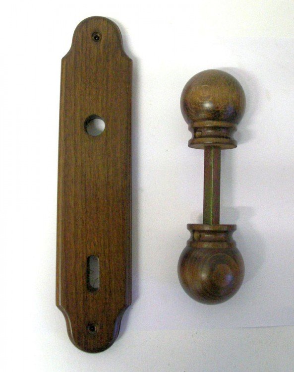 Kování dřevěné VĚRA koule/koule 72 mm klíč černá DOPRODEJ - Kliky, okenní a dveřní kování, panty Kování dveřní Kování dveřní dřevo