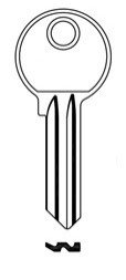 Klíč COR 6 žlutý DOPRODEJ - Vložky,zámky,klíče,frézky Klíče odlitky Klíče cylindrické barevné