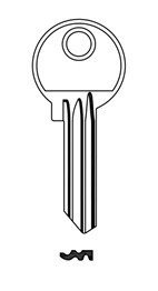 Klíč FBA 20/8/35 červený DOPRODEJ - Vložky,zámky,klíče,frézky Klíče odlitky Klíče cylindrické barevné