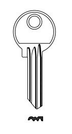 Klíč FBA 25/15/57 černý - Vložky,zámky,klíče,frézky Klíče odlitky Klíče cylindrické barevné