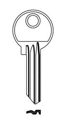 Klíč FBA 40/14/33 černý DOPRODEJ - Vložky,zámky,klíče,frézky Klíče odlitky Klíče cylindrické barevné
