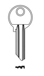 Klíč FBA 44/X10/10N červený - Vložky,zámky,klíče,frézky Klíče odlitky Klíče cylindrické barevné