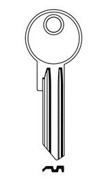 Klíč FBA 82/23R1 černý DOPRODEJ - Vložky,zámky,klíče,frézky Klíče odlitky Klíče cylindrické barevné