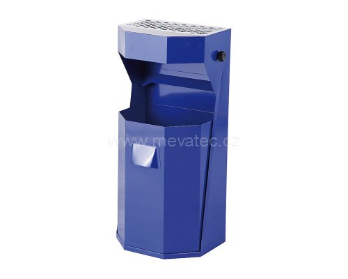 Koš odpadkový s popelníkem 50 l modrý - Vybavení pro dům a domácnost Koše odpadkové, na prádlo, nákupní
