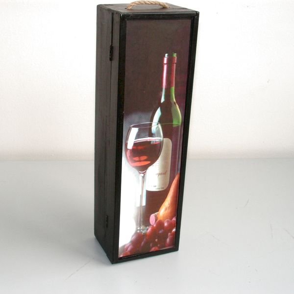 Box dřevěný na 1 lahev YT05110 - Obaly na víno, příslušenství Obaly a stojany na víno