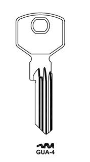 Klíč GUA4 /GUD11/ - Vložky,zámky,klíče,frézky Klíče odlitky Klíče cylindrické