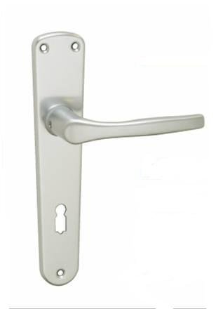 Kování interiérové LUXOR klika/klika 72 mm WC stříbrný elox F1 - Kliky, okenní a dveřní kování, panty Kování dveřní Kování dveřní mezip. hliník, bez PÚ