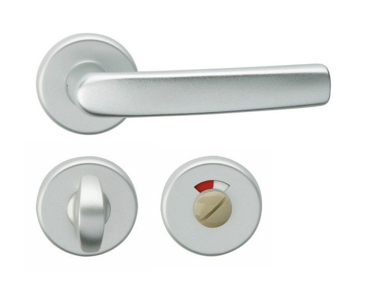Kování rozetové LARA-R klika/klika WC F1 (N143NP) s ukazatelem - Kliky, okenní a dveřní kování, panty Kování dveřní Kování dveřní mezip. hliník, bez PÚ