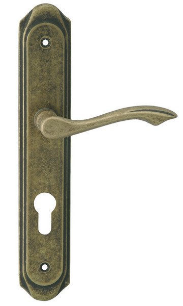 Kování interiéroví RUSTIK klika/knoflík 90 mm vložka LEVÁ bronz - Kliky, okenní a dveřní kování, panty Kování dveřní Kování dveřní mezip. bronz, čni