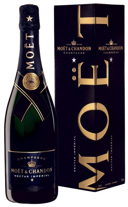 Moet&Chandon Nectar Imp.Giftbox 75cl (modrý) - Vína šumivá Bílé Brut