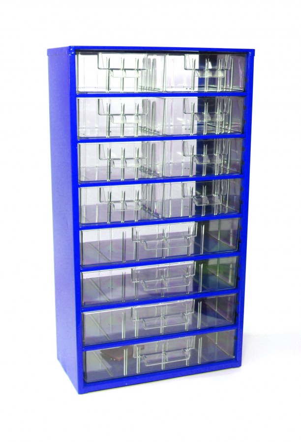 Skříňka 8x střední, 4x velká zásuvka, modrá - Vybavení pro dům a domácnost Schránky, pokladny, skříňky Bedny, boxy ukládací, skříňky