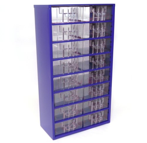Skříňka 16x střední zásuvka, modrá - Vybavení pro dům a domácnost Schránky, pokladny, skříňky Bedny, boxy ukládací, skříňky