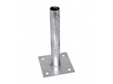 Patka k montáži sloupku na betonový základ - pro sloupky průměr 48 mm s prolisem, zinek