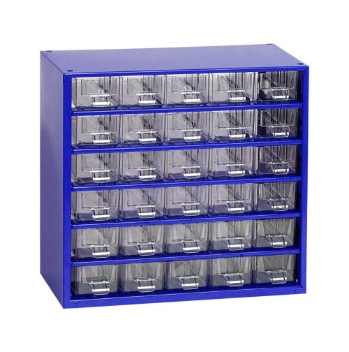 Skříňka 30x malá zásuvka, modrá - Vybavení pro dům a domácnost Schránky, pokladny, skříňky Bedny, boxy ukládací, skříňky