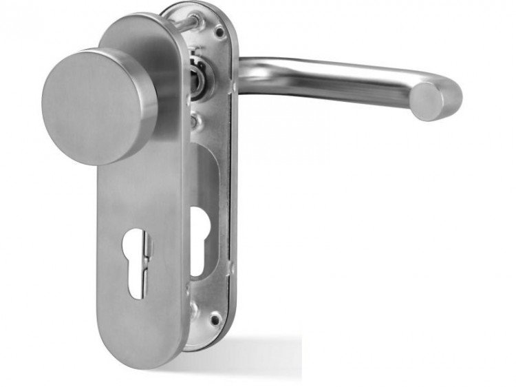 Kování bezpečnostní BOND PO klika/koule 72 mm vložka L+P PROTIPOŽÁRNÍ nerez - Kliky, okenní a dveřní kování, panty Kování dveřní Kování dveřní bezpečnostní