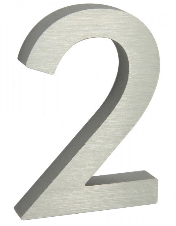 Číslice domovní 2 AL 3D - Kliky, okenní a dveřní kování, panty Kování domovní a doplňky Číslice, písmena