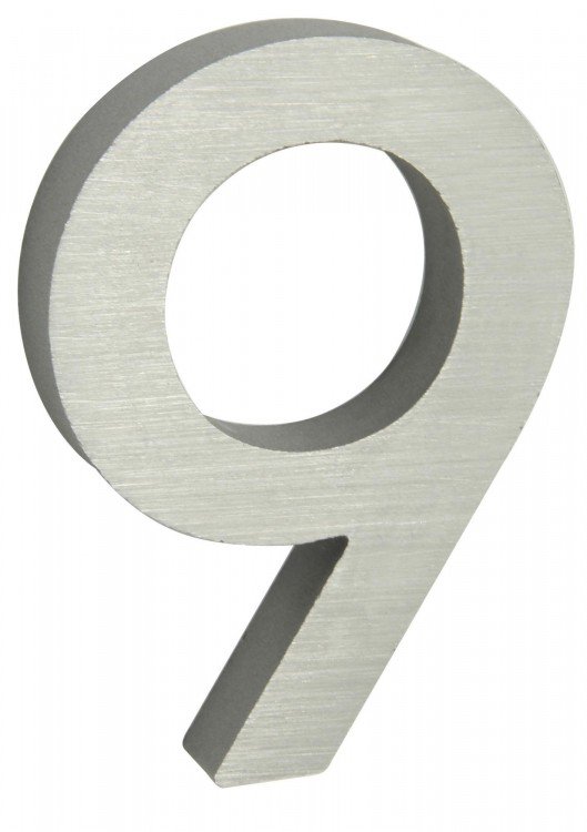 Číslice domovní 9 AL 3D - Kliky, okenní a dveřní kování, panty Kování domovní a doplňky Číslice, písmena