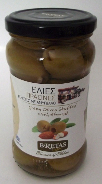 Olivy zelené plněné mandlí bez pecky 300g - Delikatesy, dárky Delikatesy