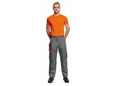 Kalhoty do pasu DESMAN velikost 52 šedá/oranžová