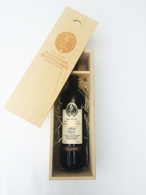 Krabička dřevěná dárková 1x sekt, kazeta B1-1 - Obaly na víno, příslušenství Obaly a stojany na víno