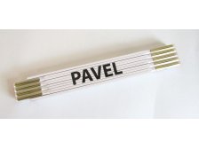 Metr skládací 2 m PAVEL (PROFI, bílý, dřevěný)