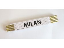 Metr skládací 2 m MILAN (PROFI, bílý, dřevěný)