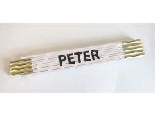Metr skládací 2 m PETER (PROFI, bílý, dřevěný)
