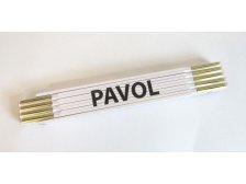 Metr skládací 2 m PAVOL (PROFI, bílý, dřevěný)