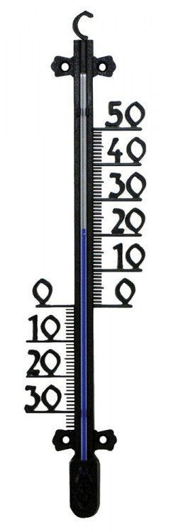 Teploměr venkovní PLAST ČERNÝ 26 cm - Vybavení pro dům a domácnost Teploměry